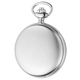 Eichmüller 8233 Pocket Watch Partially Skeletonised Hinged on Both Sides Matte, silver, Arabic