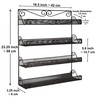 AMT 4 Tier Nail Rack, Pack Metal Wall Mount Organizer,Young