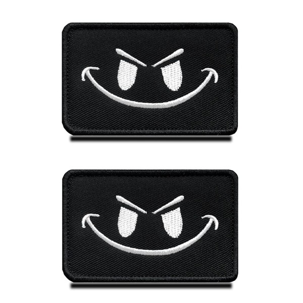 Tactical Smile Face Fun Embroidery Embroidered Appliques for Clothes Bags