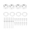 Universal Bonnet Pin Kit - Black, Lock Latch for Racing