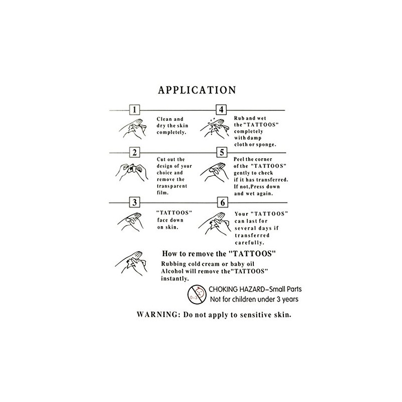 Wrapables Large Metallic Gold and Silver Temporary Tattoo Stickers, Otherworldly