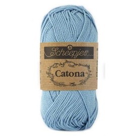 Scheepjes 1678-510 Catona Baumwolle Garn, 510 Sky Blue, 1x50g