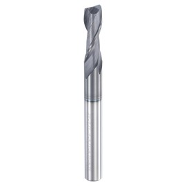 sourcing map Spiral Router Bit, 1/4" Cut Dia. Up Cut 2-Flute Solid Carbide End Mill with 1/4" Shank for CNC Wood Carving Engraving, 3/4" Cut Length, AlTiN Coated