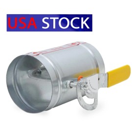 Unbranded HVAC Duct Manual Volume Backdraft Damper with Adjustment Handle for HVAC Systems - 4"