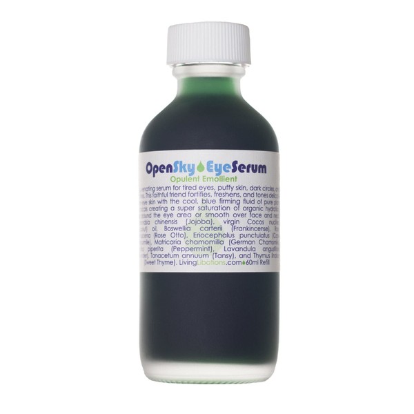 Living Libations - Organic Open Sky Eye Serum | Natural, Wildcrafted, Vegan Clean Beauty (2 fl oz | 60 mL Refill)
