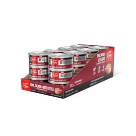 ORIJEN Tuna, Salmon and Beef Entree Adult Wet Cat Food, WholePrey Ingredients, 3 oz (Case of 24)