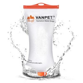 VANPET Upgrade Water Bag 2L Compatible with Sawyer Squeeze Water Filter, Durable TPU Material, BPA & PVC Free Squeeze Pouch, Collapsible Hydration Canteens for Camping Hiking Cycling (2L)