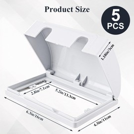 AHAQU 5PCS Plug Socket Covers UK Socket Cover Box for Safety, Proofing Electrical Plug Socket, Switch Protector Cover for Home Safety, 146-Type Double-Position Socket Cover