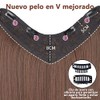 2 Piezas Extension de Cabello, 45CM Hair Extensions(Marrón Claro)