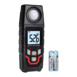 Light Meter Digital Illuminance Meter, Lux/Foot Candles Meter, Range up to 200,000 Lux Handheld Photometer with 4 Digit LCD Display Backlit Light Meter Photography Luxmeter for LED Plants