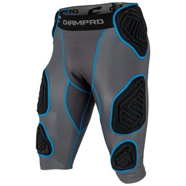 CHAMPRO Bull Rush - Faja de 7 Almohadillas para Orejas, Color carbón, Inserto Negro, Talla Grande Juvenil