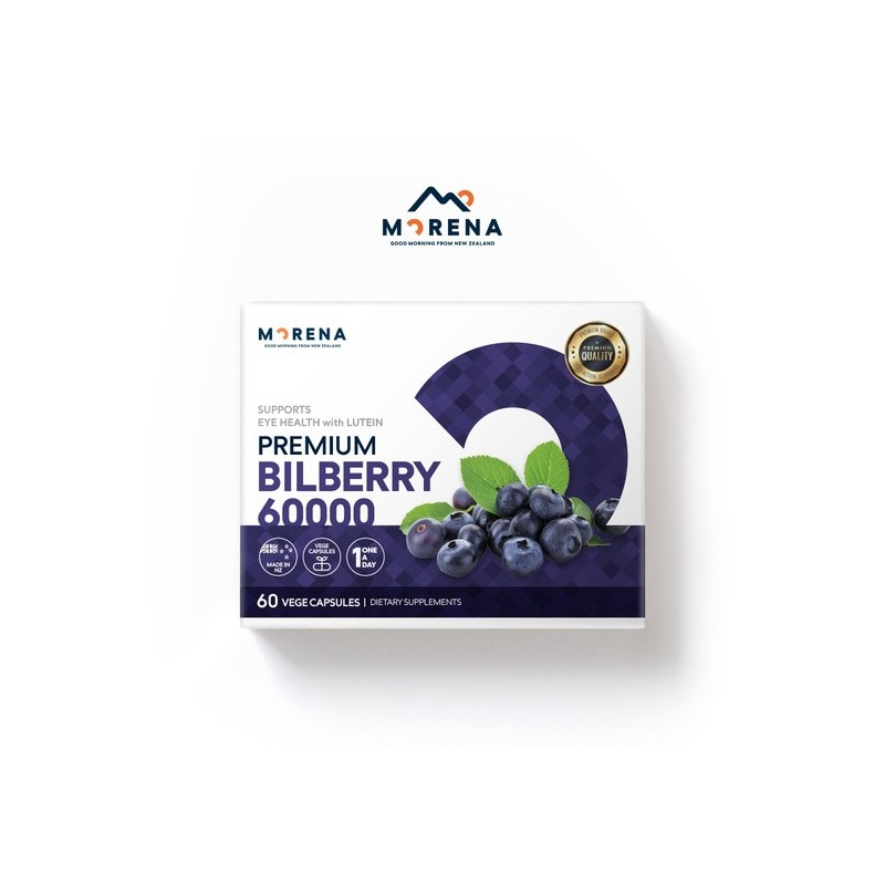 Morena Premium Bilberry 60,000mg 60 Tablets / 모레나 프리미엄 빌베리