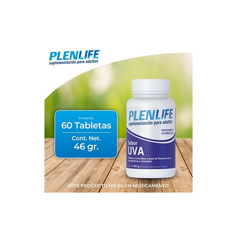 Plenlife Complejo Multivitaminas Tabletas Masticables Suplemento Alimenticio Vitaminas Minerales Sabor