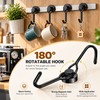 Magnetic Hooks 6-Pack for Home Organization – Swivel Swing Design