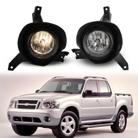 Nixon Offroad Fog Light for 01-03 Ford Explorer Sport & 01-05 Ford Explorer Sport Trac w/Bulbs H10 12V 42W, Pair of Fog Light Lamps Assembly, Fog Lamp Replacement Chrome Black Housing Clear Lens