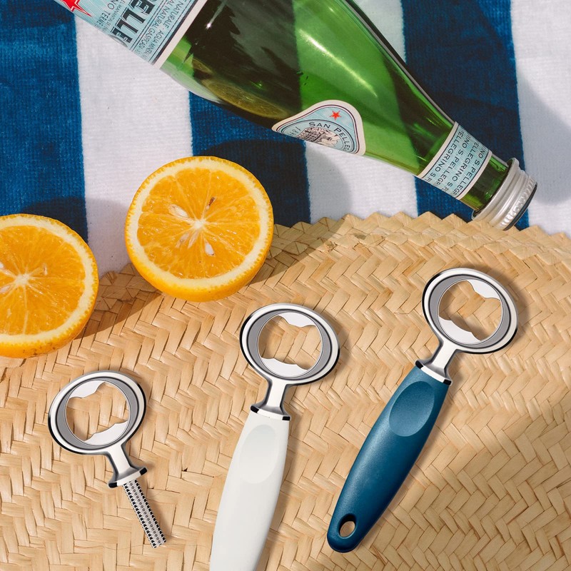Ohiyoo Metal Bottle Opener Kits 8 Pack Blank Stainless Steel