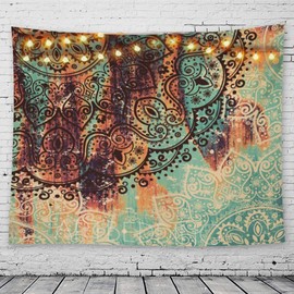 GeeRic Tapestry Mandala Wall Towel Wall Hanging India Bohemian Picnic Bedspread Sand Cloth Tapestry Yoga Psychedelic Decorative Cloth Tapestry Large Tablecloth 150 x 230 cm