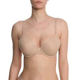 Natori Women's Sheer Jacquard Contour Underwire Bra, Café, 34C