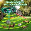 2 Pack 2025 Deer Repellent Devices Solar Ultrasonic Repellent Outdoor,Cat