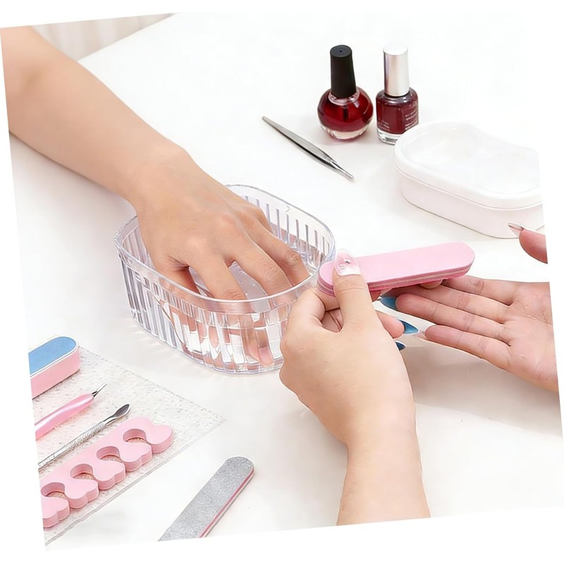 Cuencos para Remojar las Manos Transparente Bowl de Manicura para