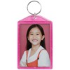 Snapins Hot Pink 2" x 2.875" Translucent Sparkle Photo Keychains