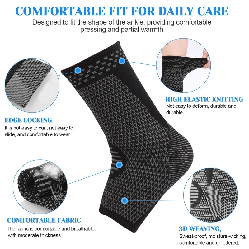 Ankle Brace [Pack of 2], Ankle Brace Compression Socks, Breathable