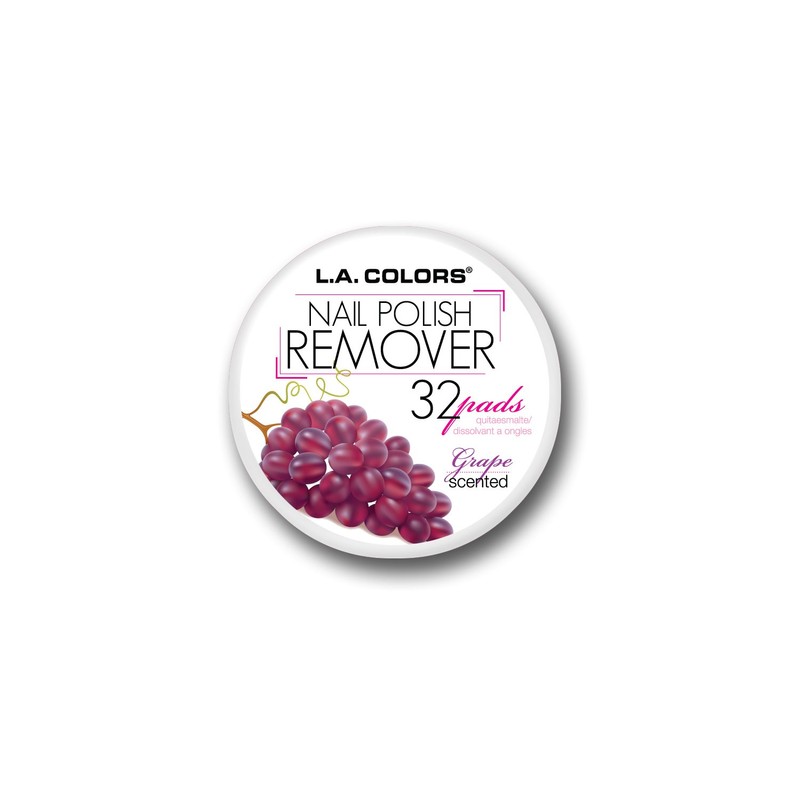 L.A. COLORS Nail Polish Remover, Grape Scent CNR963