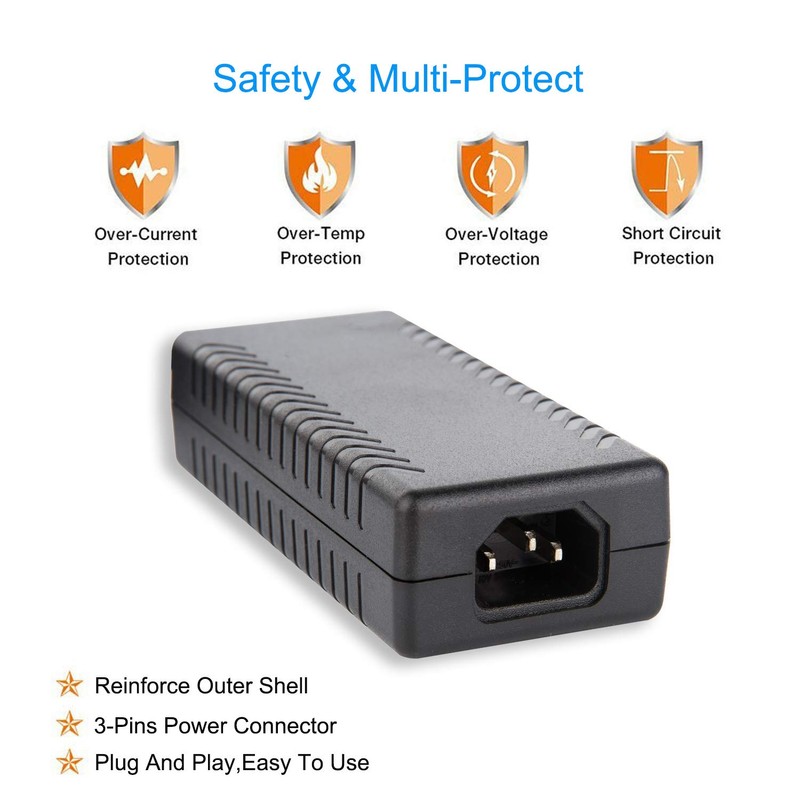 COOLM 12V 8A Power Supply Adapter 96W Converter 100-240V AC