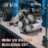 Suplanet Engine Building Blocks Sets,V8 Engine Model kit That Runs