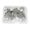 Hettich Screw-On Locks, Left, Keyed Alike, Nickel-Plated, Backset 25mm, 1