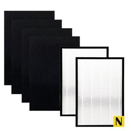 FLT5600 Filter for GermGuardian AC5600WDLX Filter N AC5600W AC5600WFL FLT56CB4 Air Purifier, 2 Pack True HEPA and 4 Pack Activated Carbon