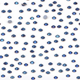 NCB 1440pcs Hotfix Rhinestones Bulk, Clear Rhinestones for Crafts Clothes, Hotfix Crystals DIY Decoration (Mine Blue, SS20 4.8mm)
