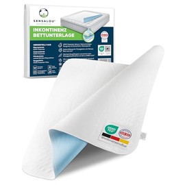 Sensalou Waterproof Reusable Bed Pad 90 x 200 cm - Washable Pad for Adults, Seniors and Children - Incontinence Mattress Protection - Absorbent up to 2400 ml/m²