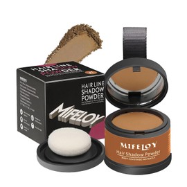 Mifeloy Cobertura De Raíces Para Mujeres Y Hombres, Colorante Para Cubrir Canas, Polvo Para Retocar Raíces, Corrector De Raíces Para La Línea De La Barba Y Las Marrón Claro 0,14 Onzas (Paque
