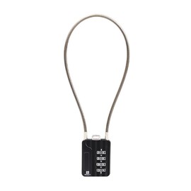 RESET -200 4-Digit Combination Lock with 30 cm Wire Rope, High Security Lock, Suitable for Luggage, Gun Case, Tool Box, Helmet, 1 Pack