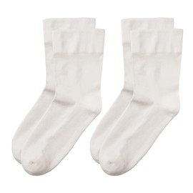 Gunze Sabrina Women's Crew Length Socks, 2 Pairs, white (off-white)