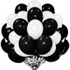 CYTTOKL Black and White Balloons 12 inch 100 Pack Black