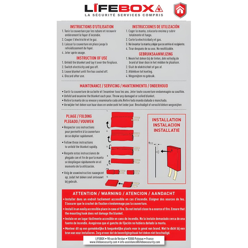 Lifebox Feuerlöschdecke