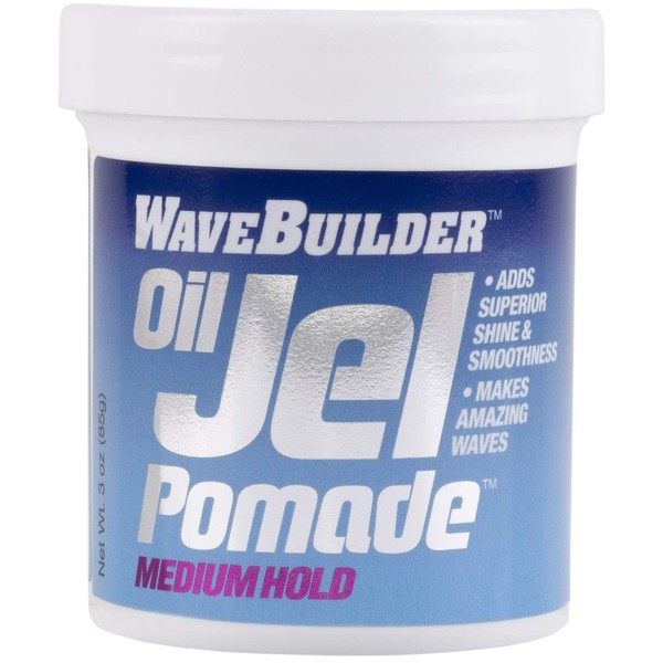 WaveBuilder Oil Jel Pomade Medium Hold, 3.5 OZ