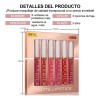 Gloss Labial Mate 6pcs Larga Duración Pigmentación Intensa
