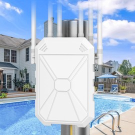 AC1200 Outdoor WiFi Extender, 5GHz and 2.4GHz Long Range Outdoor WiFi Access Point with 6 Antennas, Outdoor WiFi Extender Signal Booster, IP67 Weatherproof, Passive PoE, for Starlink, Camping, Yard