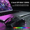 SOLAKAKA RGB Wired Gaming Mouse with Honeycomb Shell,Adjustable 12800 DPI,7