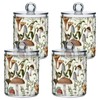 Zhirexin Mushrooms 2PC Airtight Transparent Plastic Storage Jar Food Storage