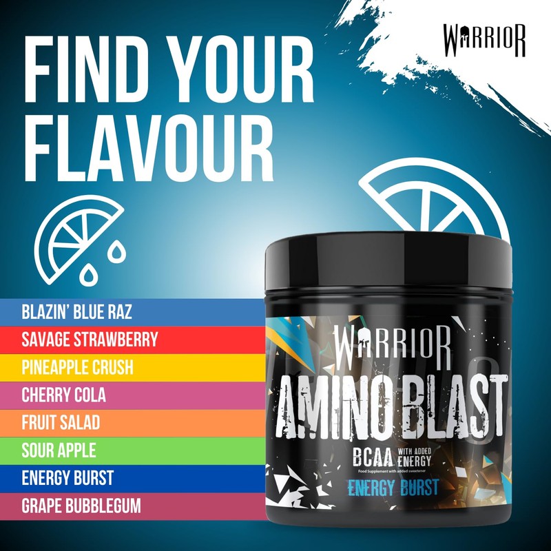 Warrior Amino Blast BCAA Powder 270g – Fruit Salad Flavour,