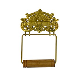 The King's Bay Lovely CAST Brass Victorian or French Style Wall Mounted Toilet Paper Holder Antique Replica
