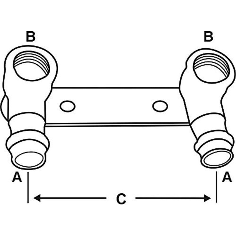 Cornat T65771512B Press Mounting Unit for Corner Valves and Wall