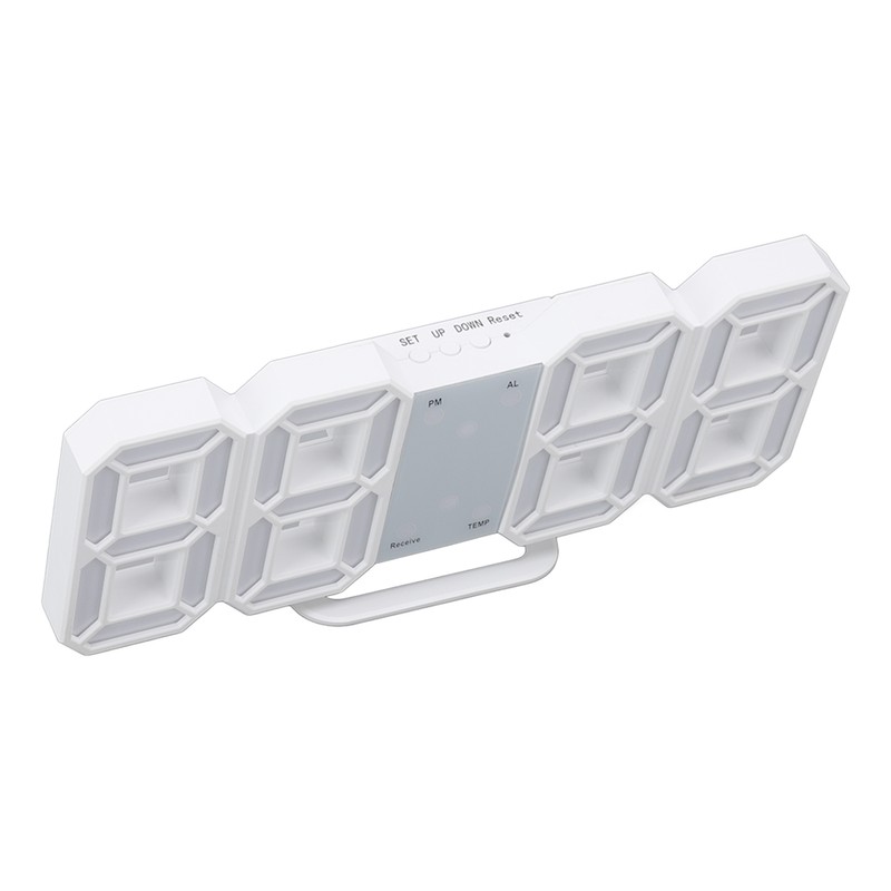 3D LED Digital Clock Time Temperature Display Night Light Alarm