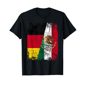 Mexico Germany Flag | Women Men Children | Mexico T-Shirt, black