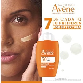 Avne Protector Solar Facial FPS 50 Ultra Fluid Oil Control 50 ml, Textura Ultraligera Mate con TriAsorB, Piel Mixta a Grasa