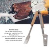 Grill Spatula Fork Tongs Durable Stainless Steel Food Tongs Multifunctional